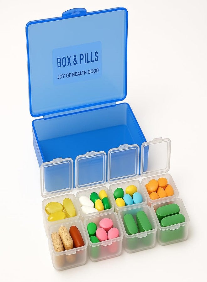 Graidient span Gradient Span Pill Organizer Box - 4 Compartments with 3 Sub-Slots Each, Color-Coded Daily Pill Case - Image 3